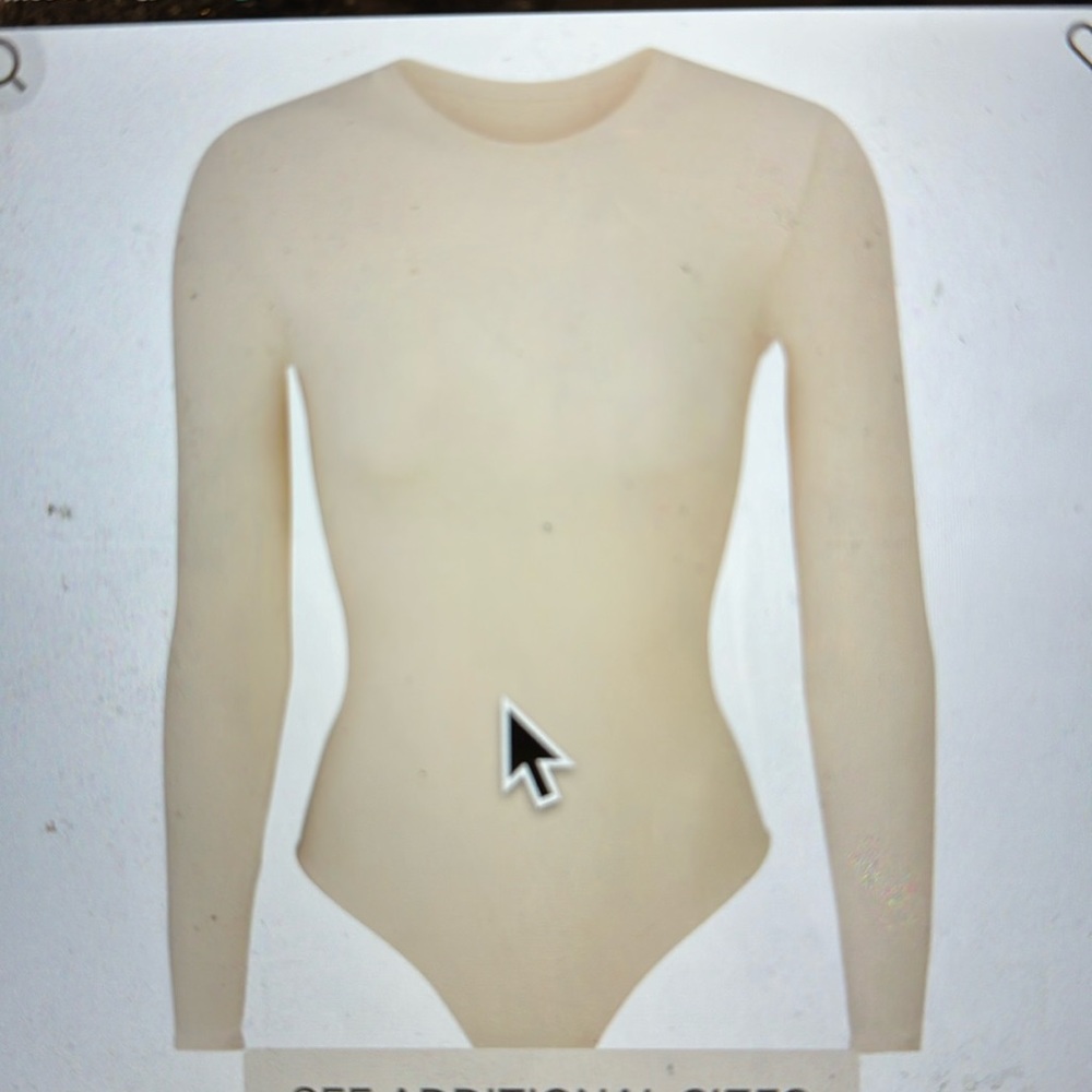 SKIMS fits everybody long sleeve crew neck bodysuit / small / sand / new